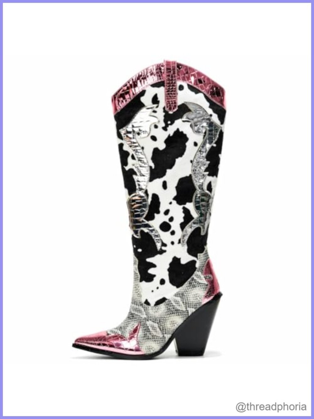 Cape Robbin Women's Animal Print Cowboy Boots 12-Inch Shaft Pointed Toe
